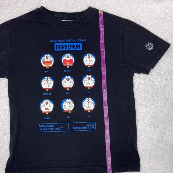 5/$20 Zara Doraemon what mood are you? Cat robot boys black size 8 tee - Picture 3 of 8